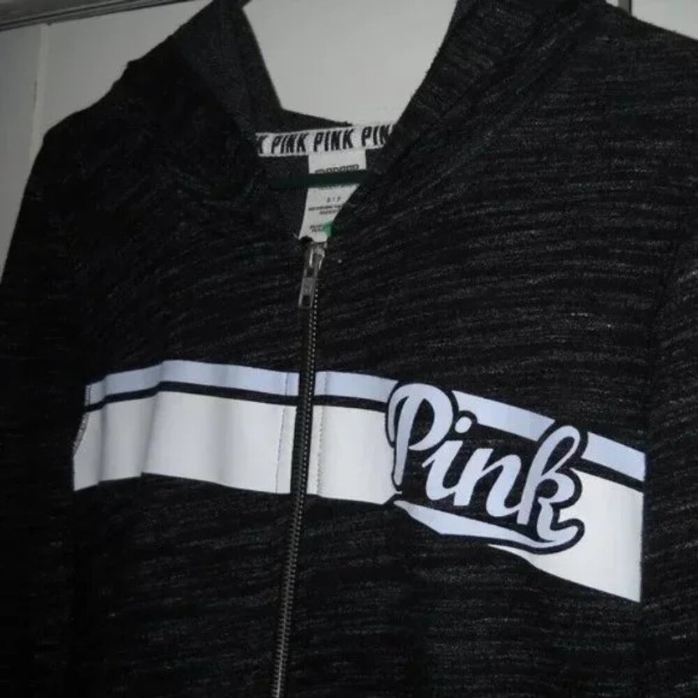 PINK Victoria's Secret Zip Up Hoodie Womens Size S/P - Picture 2 of 4